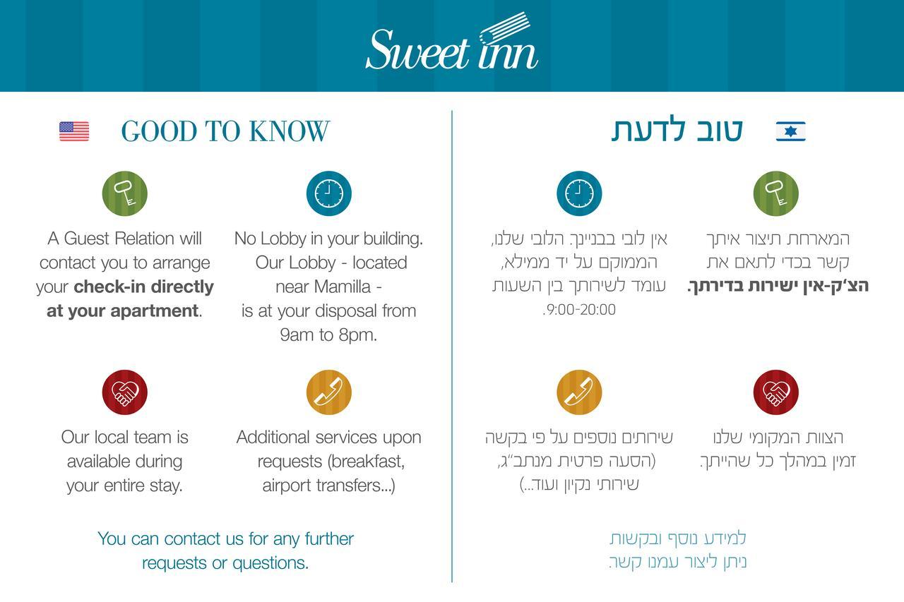 Sweet Inn Apartments - Amatsya Street Jerusalém Exterior foto